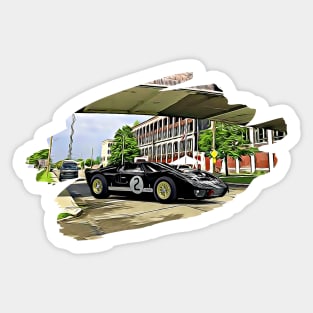 GT40 MK2 Detroit Print Sticker